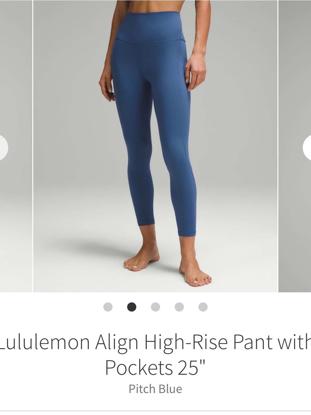 Lululemon Align High-Rise 25" Leggings - Pitch Blue size 2